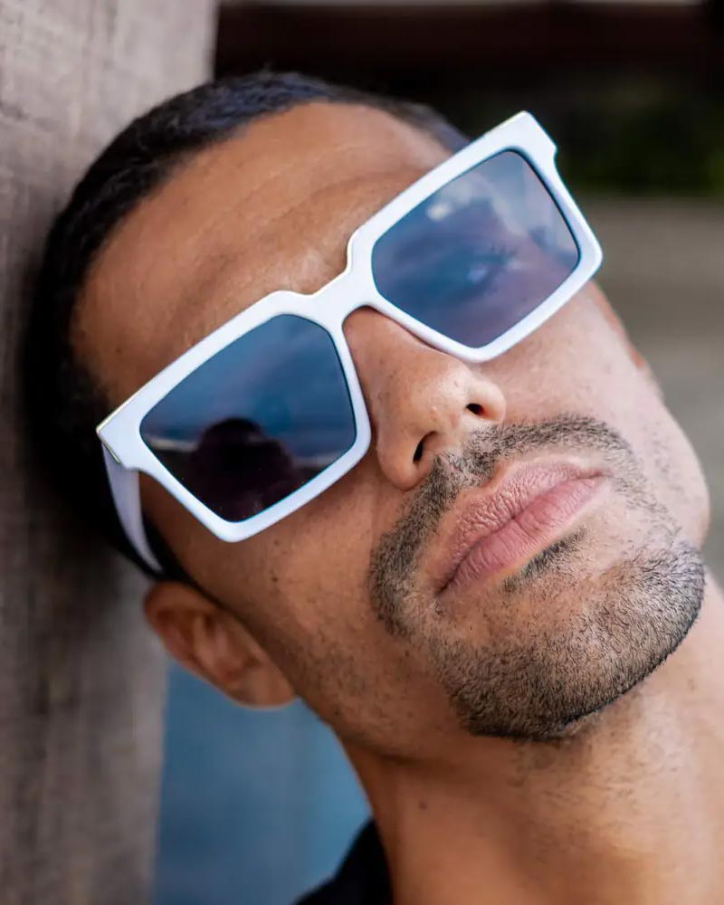 Heart-shaped sunglasses with pink lenses